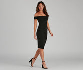 Quinn Formal Off The Shoulder Midi Dress