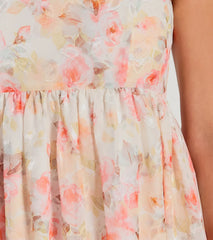 Secret Garden Floral Chiffon Babydoll Dress
