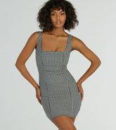 Sweeter Than Pie Scoop Neck Gingham Mini Dress