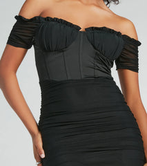 Can't Help It Off-The-Shoulder Mini Dress