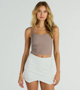 Essential Update Basic Sleeveless Crop Tank Top