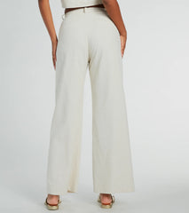 Cutest Babe Wide Leg Linen Trouser Pants
