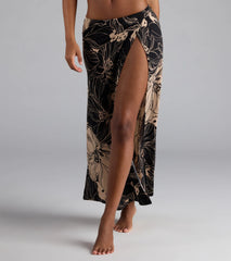 Under The Sun Tropical Slit Maxi Skirt