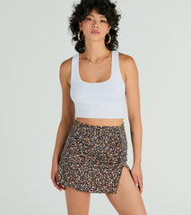 Effortless Beauty High Rise Floral Mini Skirt