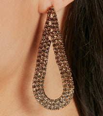 Glimmering Ombre Rhinestone Teardrop Earrings