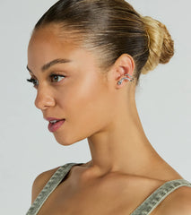 Enchanting Serpentine Snake Rhinestone Earrings