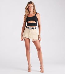Fab Style Butterfly Buckle Faux Leather Belt
