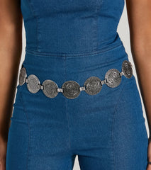 Bohemian Flair Medallion Chain Belt