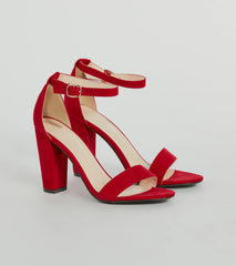 Day To Night Basic Micro Suede Block Heels