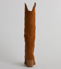 Kick Up The Dust Knee High Suede Western Boots