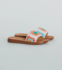 Summer Mood Floral Crochet Sandals