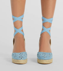 Cute Vibes Flower-Detail Espadrille Wedges
