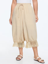 Supersoft Sheer Lace Ruffled Hem Pants