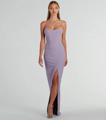 Sharon Tie-Back Glitter Mermaid Formal Dress