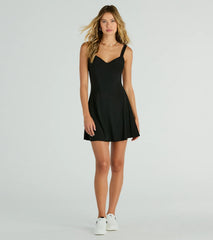 Lost In Love Strappy Back A-Line Mini Dress