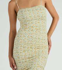 Smell The Garden Square Neck Floral Midi Dress