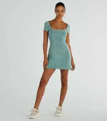 Oh So Sweet Tie Back A-Line Mini Dress