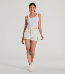 Wifey Material Scoop Neck Tank Crop Top