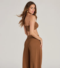 Endless Vacay Strapless Tube Crop Top