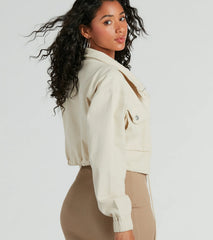 Cool Effect Utility Woven Crop Jacket
