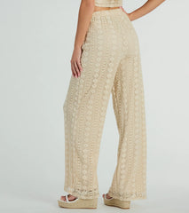 Sunshine Livin' High Rise Palazzo Crochet Pants