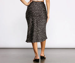 Dotted Darling Satin Flare Skirt