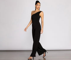 Watch And Learn One Shoulder Jumpsuit