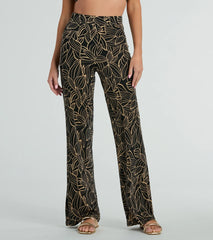 Island Sun Tropical High Rise Palazzo Pants