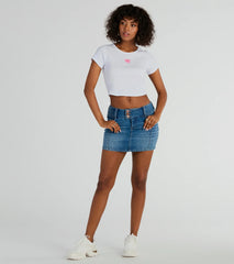 Always A Classic Mid-Rise Denim Mini Skirt