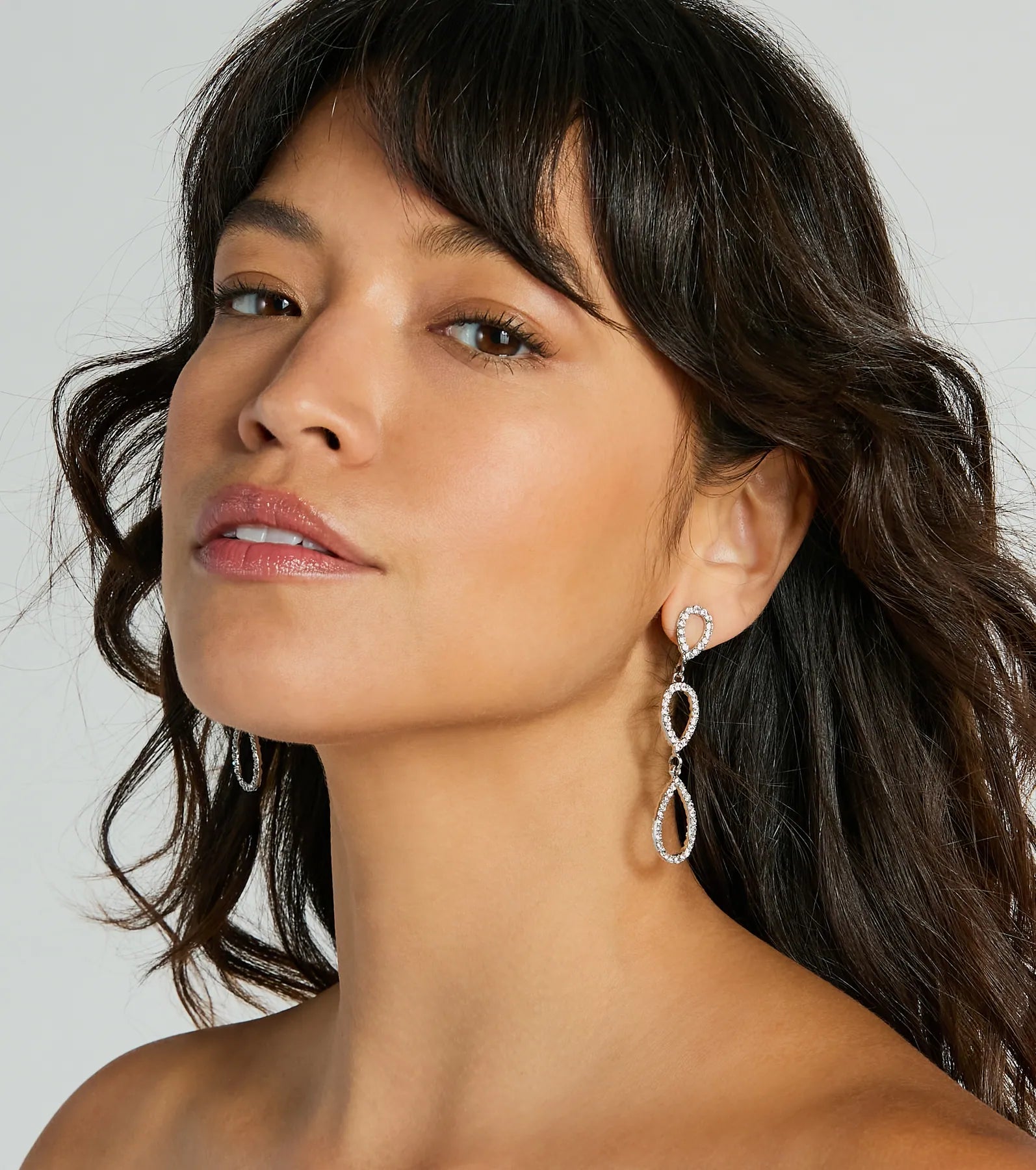 Endless Sparkle Rhinestone Teardrop Earrings