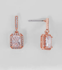 Glitzy Goals Cubic Zirconia Pendant Drop Earrings