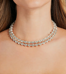 Two For The Show Rhinestone Choker