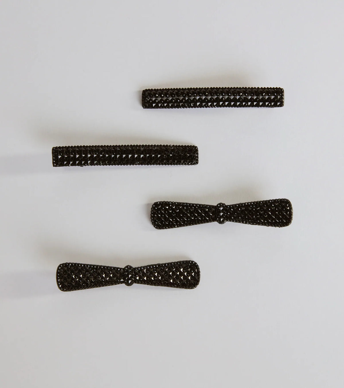 Chic Glam Rhinestone Studded Hair Barrette Set