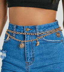 Sky Gazing Moon Star Chain Belt