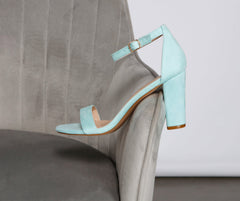 Essential Sleek Faux Suede Block Heels