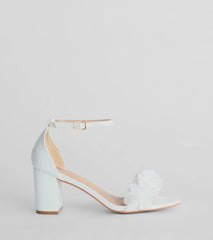 Whimsical Flair Floral Block Heels