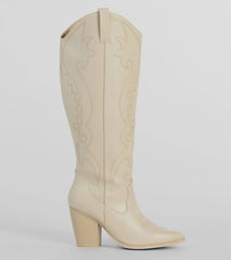 Cutest In The West Faux Leather Cowboy Boots