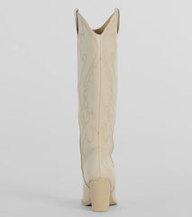Cutest In The West Faux Leather Cowboy Boots