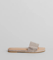 Go To Rhinestone Band Flat Sandals