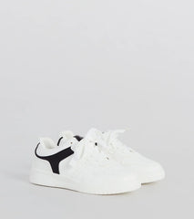 Too Cool Contrast Trim Faux Leather Sneakers