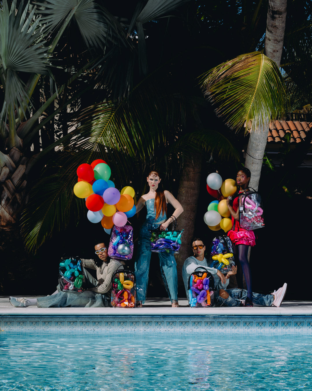 FULLY CLEAR EMBOSSED BOSS BACKPACK