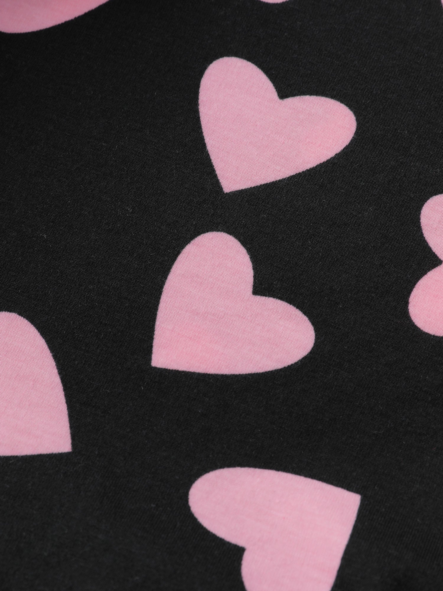 Sweet Hearts Stretchy Waist Knit Loungewear Set