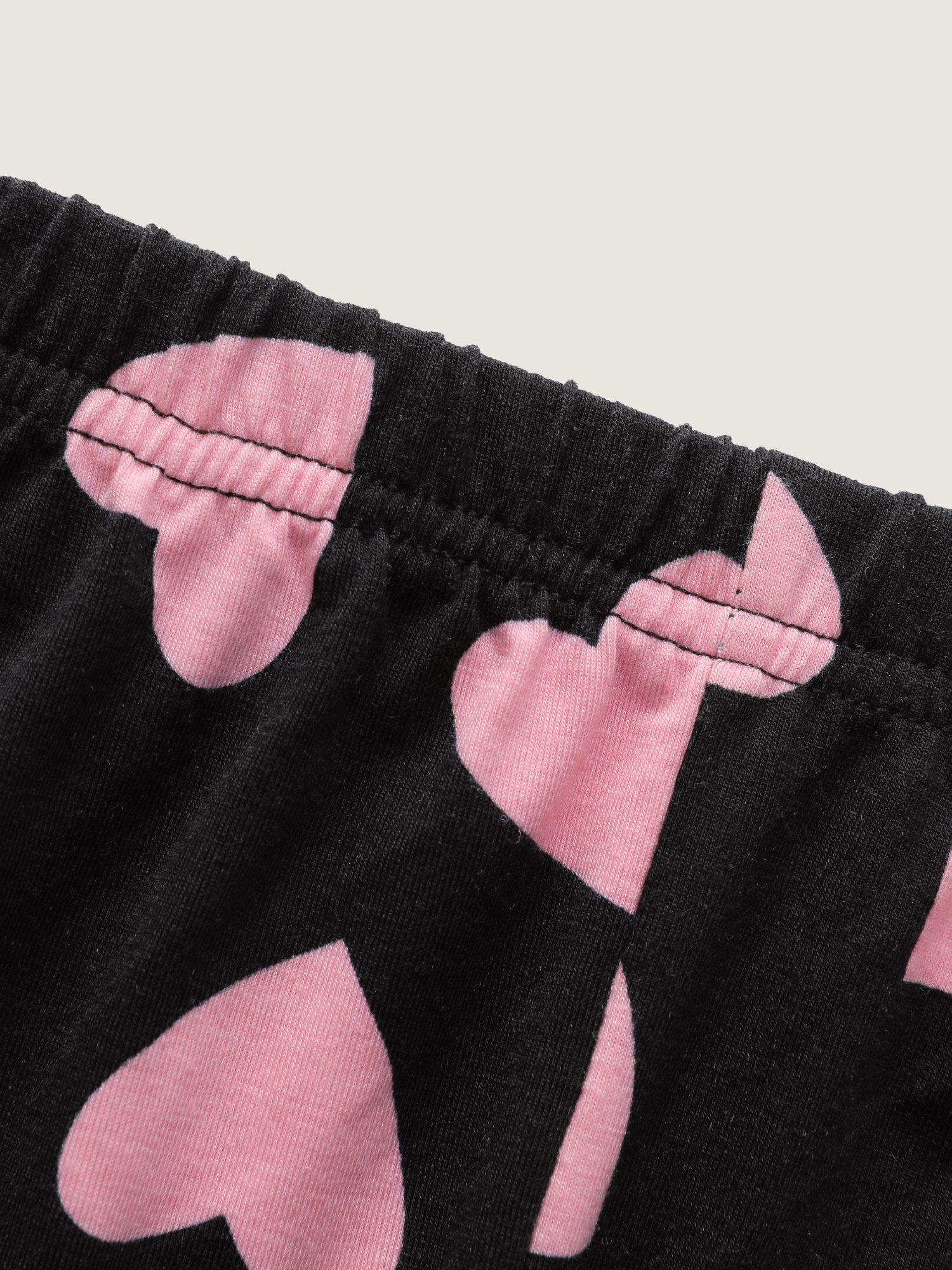 Sweet Hearts Stretchy Waist Knit Loungewear Set