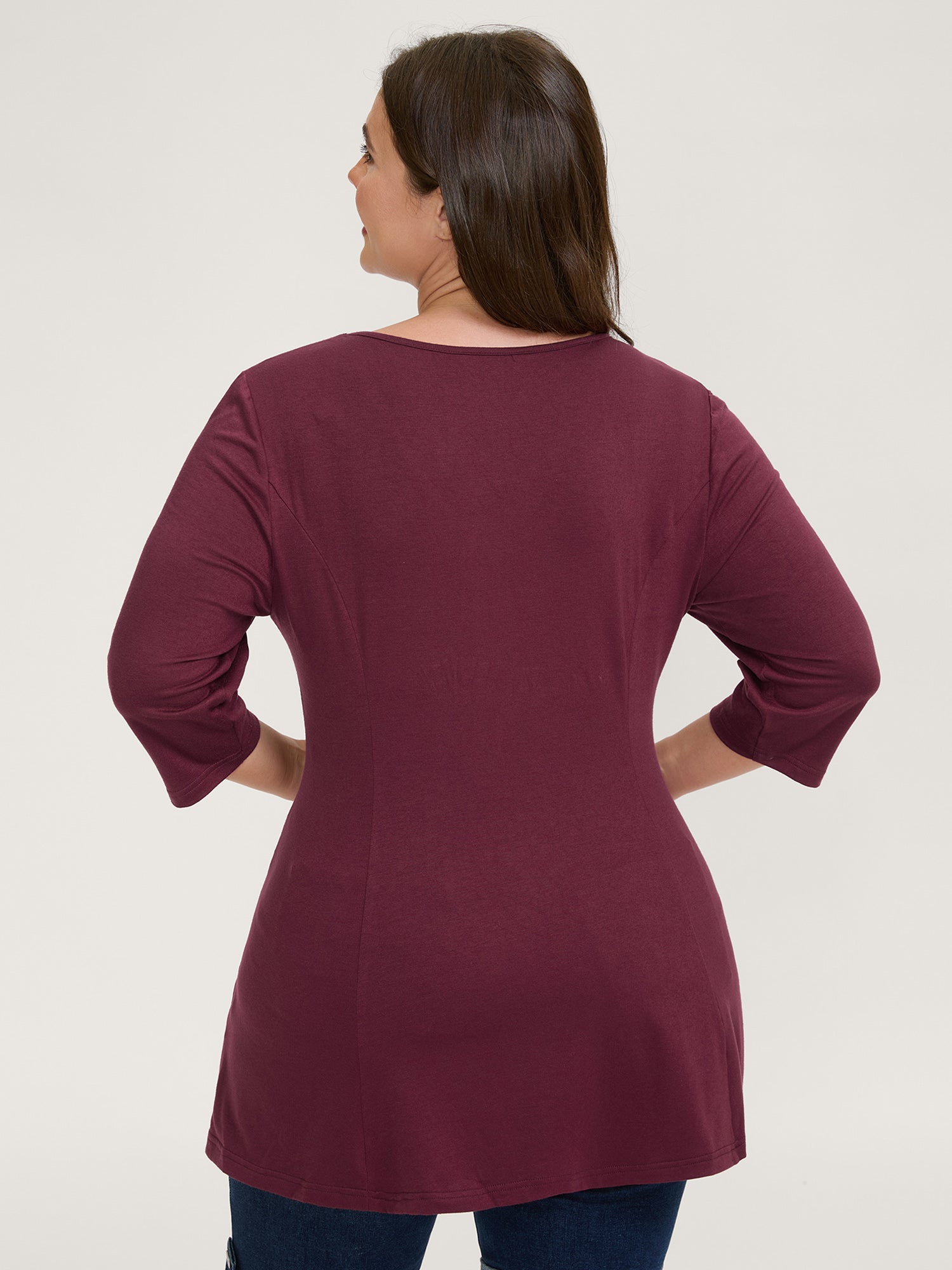 Supersoft Cinched-Flared Waist Knit Top