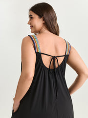 Supersoft Stretchy Colorful Straps Jumpsuit